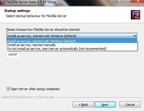 установка и настройка FTP FileZilla Server - скриншот 3