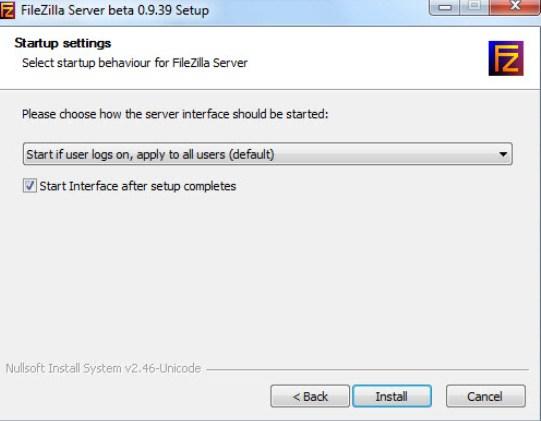 установка и настройка FTP FileZilla Server - скриншот 4