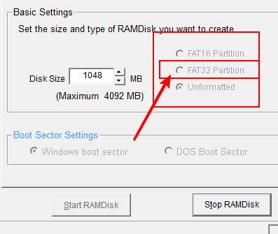 ram диск в памяти настройка и установка dataram скриншот 3