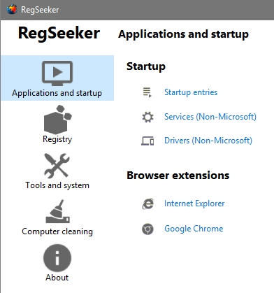 обзор regseeker - как использовать и очистить реестр - скриншот 1