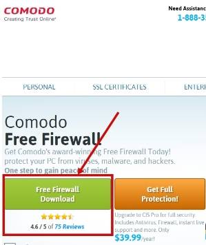 Comodo Firewall - установка - скриншот 1 - загрузка