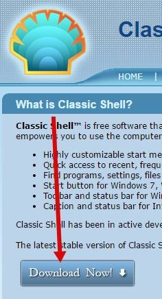 настройки меню "Пуск" в Windows 7/8 или 10 - программа Classic Shell - скриншот 6 - загрузка