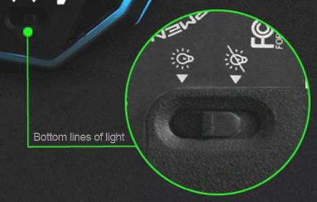 обзор Dare-U Wrangler Upgraded Version Wired Gaming Mouse - использование - фото 2 - переключатель подсветки мыши