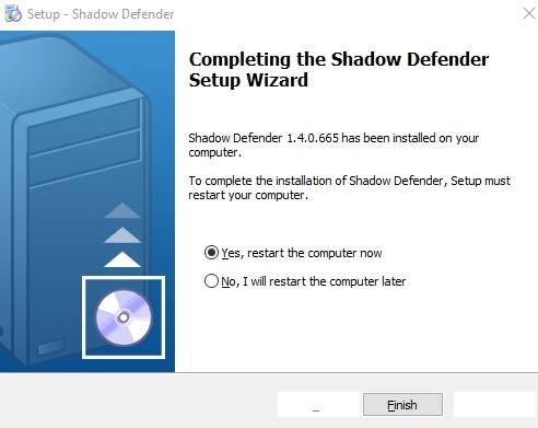 обзор Shadow Defender - защита компьютера - установка - скриншот 2