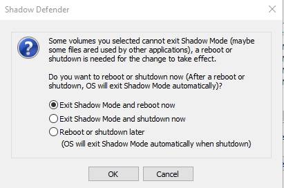 обзор Shadow Defender - защита компьютера - проверка работы - скриншот 4