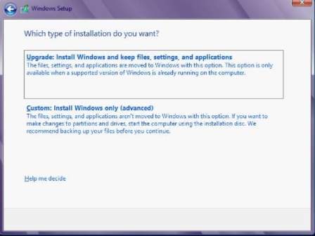 Как установить Windows 8 - скриншот 5 - установка или обновление