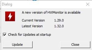 HWMonitor - температура процессора - обновление - скриншот 3