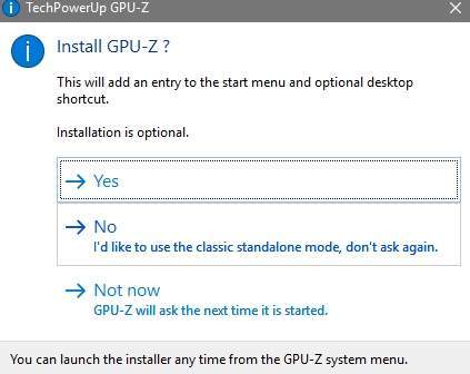 GPU Z - процесс установки - скриншот 4
