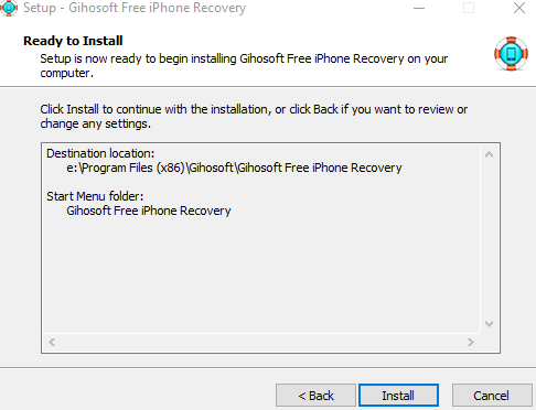 Восстановление данных с Вашего смартфона - iPhone Gihosoft Data Recovery - установка скриншот 3
