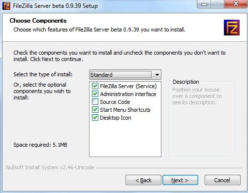 установка и настройка FTP FileZilla Server - скриншот 2