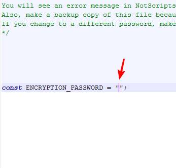 настройка NotScripts для Google Chrome, ввод пароля