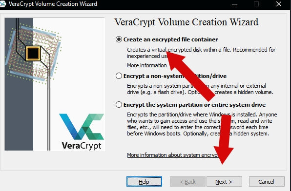как зашифровать файлы и скрыть их паролем - VeraCrypt инструкция - скриншот 2