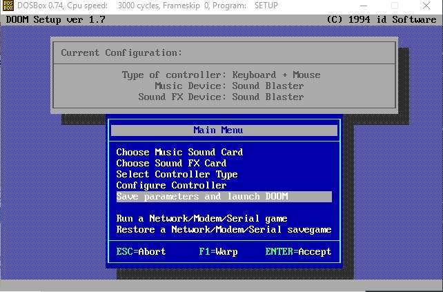 пример использования и настройки DOSBox