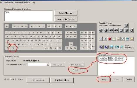 Как отключить клавишу Windows - программа keytweak - скриншот 4