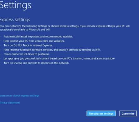 Как установить Windows 8 - скриншот 12 - настройка после установки