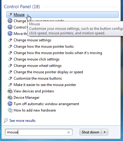 курсор или указатель мыши для левшей в Windows - скриншот 2
